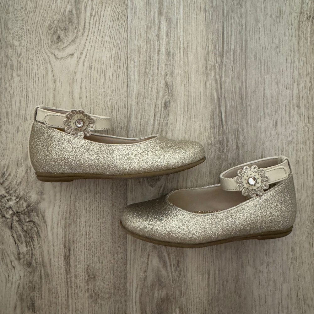 Rachel Shoes Glittery Silver Dress Shoes